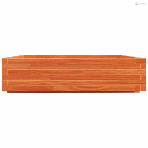 Viaszbarna tömör fenyőfa kerti virágláda 100 x 100 x 26,5 cm