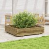 Impregnált fenyőfa kerti virágtartó 110x110x26,5 cm