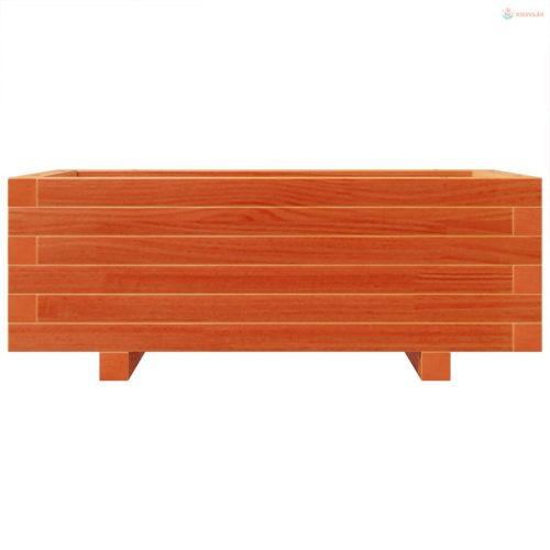 Viaszbarna tömör fenyőfa kerti virágláda 70x40x26,5 cm