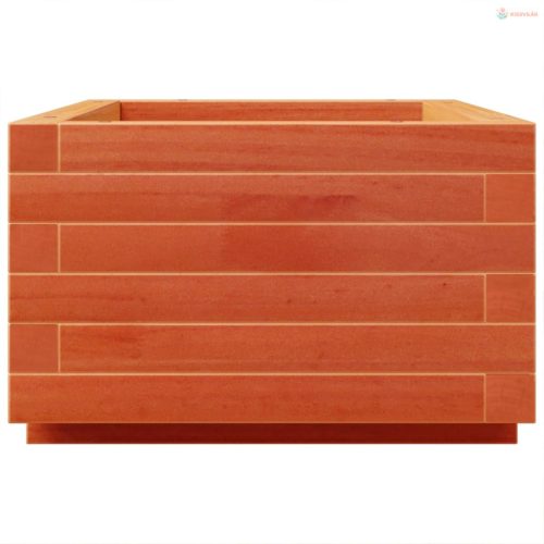 Viaszbarna tömör fenyőfa kerti virágláda 70x40x26,5 cm