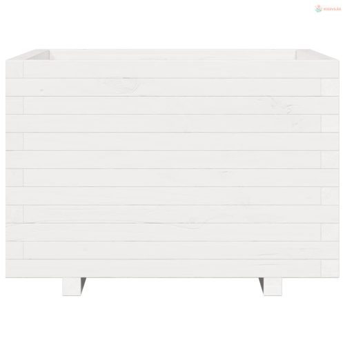 Fehér tömör fenyő virágláda 70 x 70 x 49,5 cm