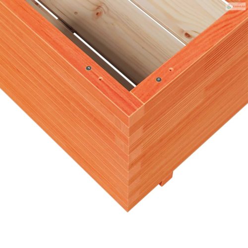 Viaszbarna tömör fenyőfa kerti virágláda 70 x 70 x 49,5 cm