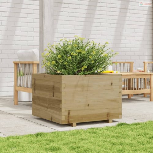 Impregnált fenyőfa kerti virágláda 70 x 70 x 49,5 cm