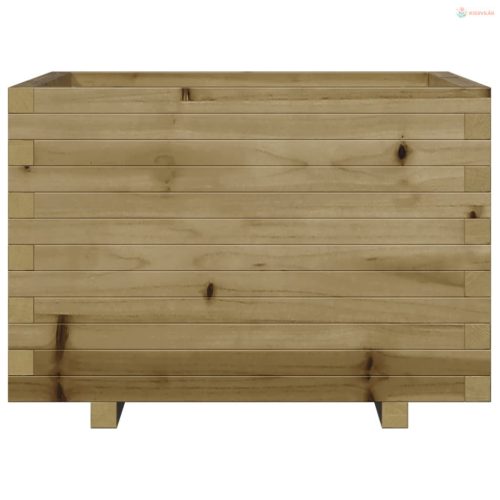 Impregnált fenyőfa kerti virágláda 70 x 70 x 49,5 cm