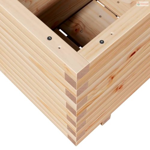 Tömör fenyőfa kerti virágtartó 70 x 40 x 49,5 cm