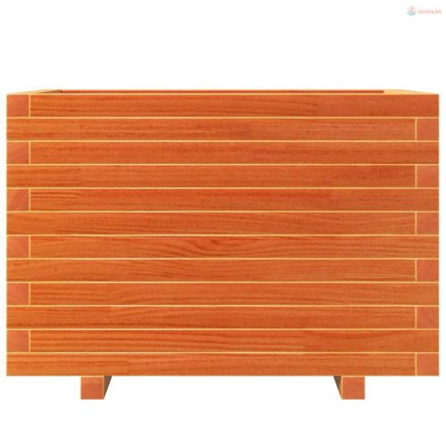 Viaszbarna tömör fenyőfa kerti virágtartó 70 x 40 x 49,5 cm