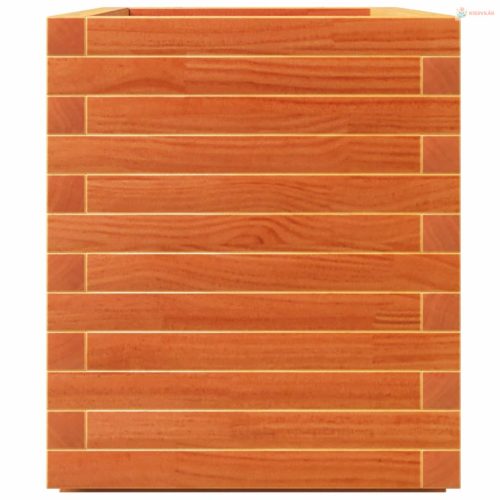 Viaszbarna tömör fenyőfa kerti virágtartó 70 x 40 x 49,5 cm