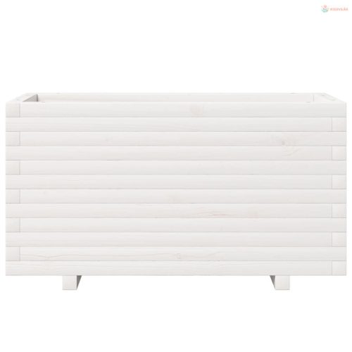 Fehér tömör fenyő virágtartó 90 x 40 x 49,5 cm