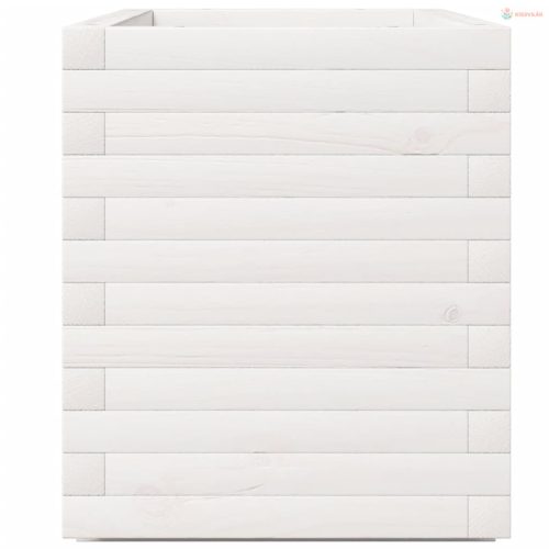 Fehér tömör fenyő virágtartó 90 x 40 x 49,5 cm