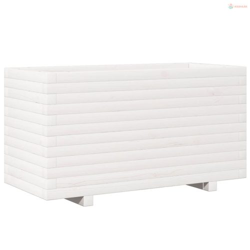 Fehér tömör fenyő virágtartó 90 x 40 x 49,5 cm