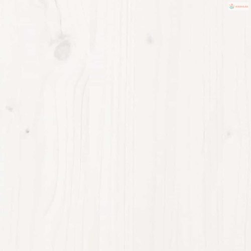 Fehér tömör fenyőfa kerti virágtartó 110 x 40 x 49,5 cm