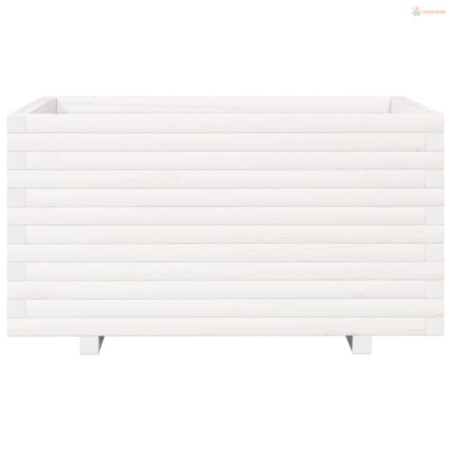 Fehér tömör fenyő virágláda 90 x 60 x 49,5 cm