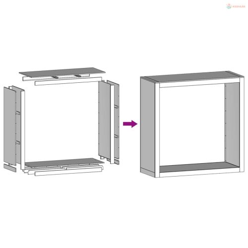 Fehér acél tűzifatároló 100 x 40 x 100 cm