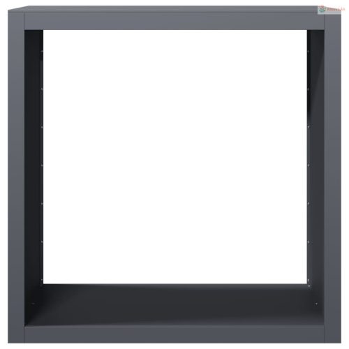 Antracitszürke acél tűzifatároló 100 x 40 x 100 cm