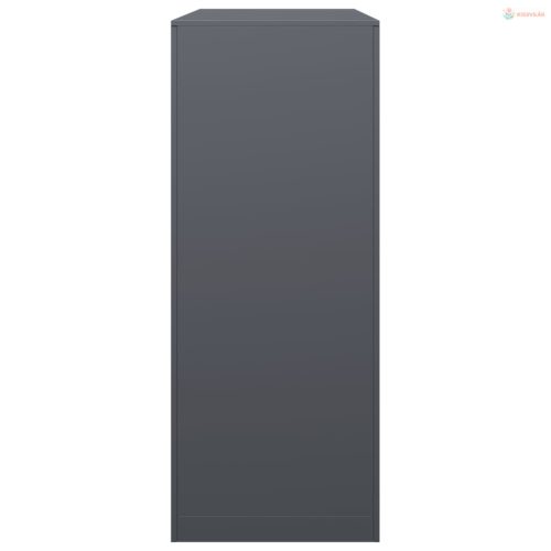 Antracitszürke acél tűzifatároló 100 x 40 x 100 cm