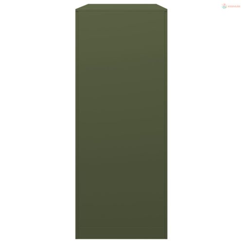 Zöld acél tűzifatároló 100 x 40 x 100 cm