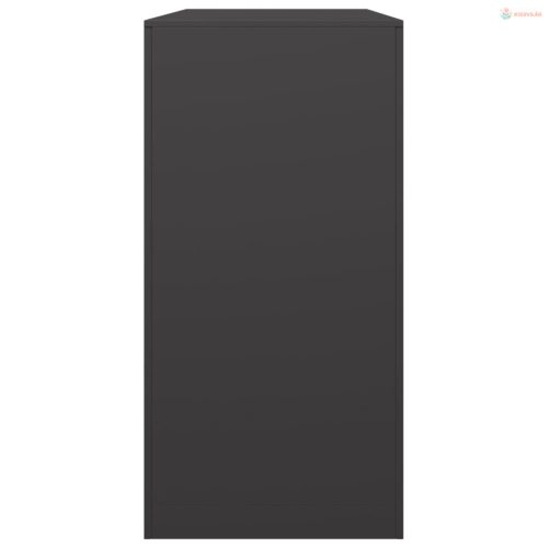 Fekete acél tűzifatároló 100 x 40 x 80 cm