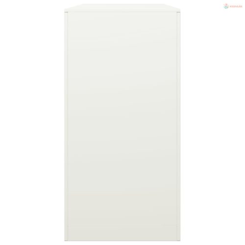 Fehér acél tűzifatároló 100 x 40 x 80 cm