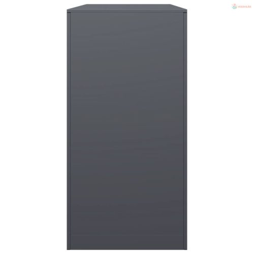 Antracitszürke acél tűzifatároló 100 x 40 x 80 cm