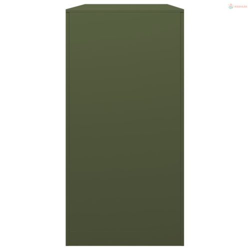 Zöld acél tűzifatároló 100 x 40 x 80 cm