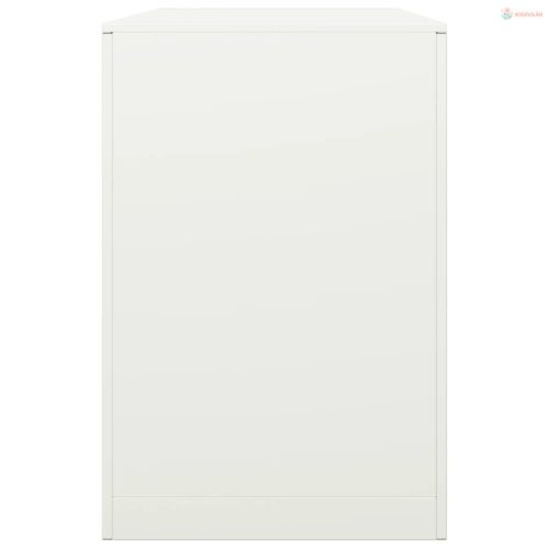 Fehér acél tűzifatároló 100 x 40 x 60 cm