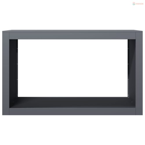 Antracitszürke acél tűzifatároló 100 x 40 x 60 cm