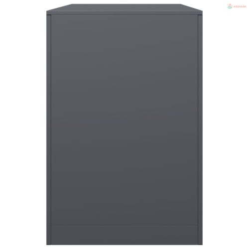 Antracitszürke acél tűzifatároló 100 x 40 x 60 cm