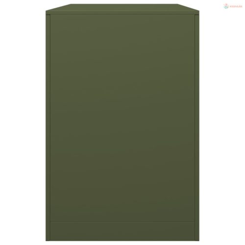 Zöld acél tűzifatároló 100 x 40 x 60 cm