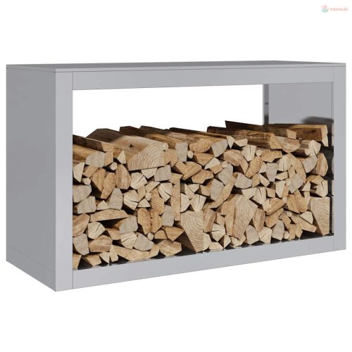 Horganyzott acél tűzifatároló 100 x 40 x 60 cm