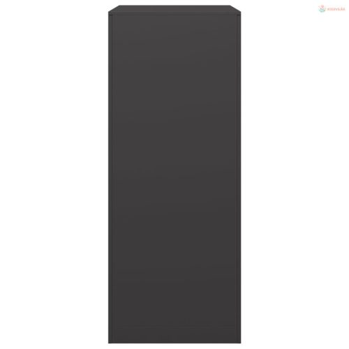 Fekete acél tűzifatároló 60 x 40 x 100 cm