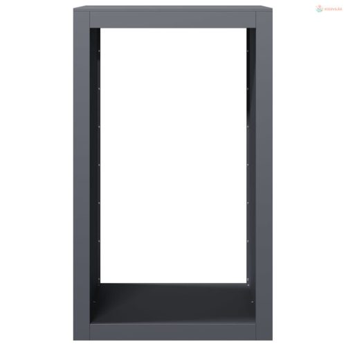 Antracitszürke acél tűzifatároló 60 x 40 x 100 cm