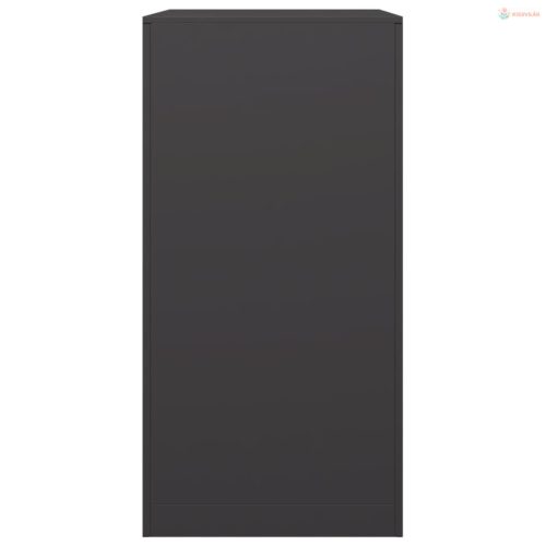 Fekete acél tűzifatároló 60 x 40 x 80 cm