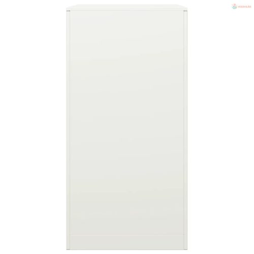 Fehér acél tűzifatároló 60 x 40 x 80 cm