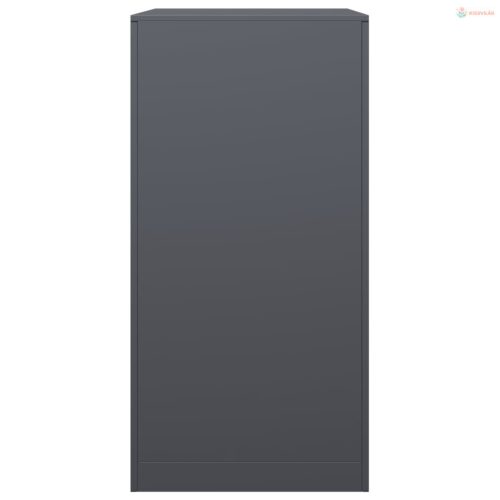 Antracitszürke acél tűzifatároló 60 x 40 x 80 cm