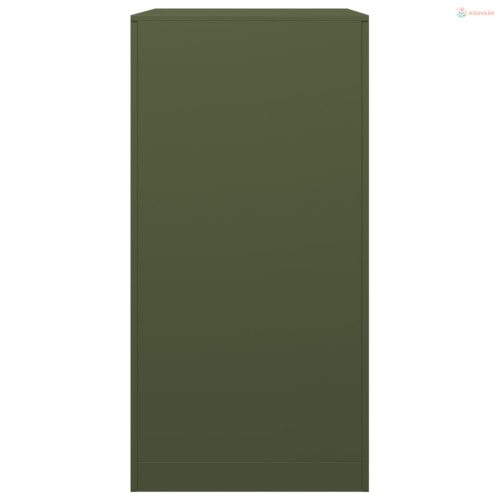 Zöld acél tűzifatároló 60 x 40 x 80 cm