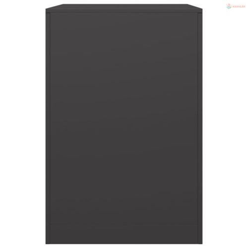 Fekete acél tűzifatároló 60 x 40 x 60 cm