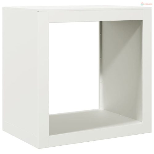 Fehér acél tűzifatároló 60 x 40 x 60 cm