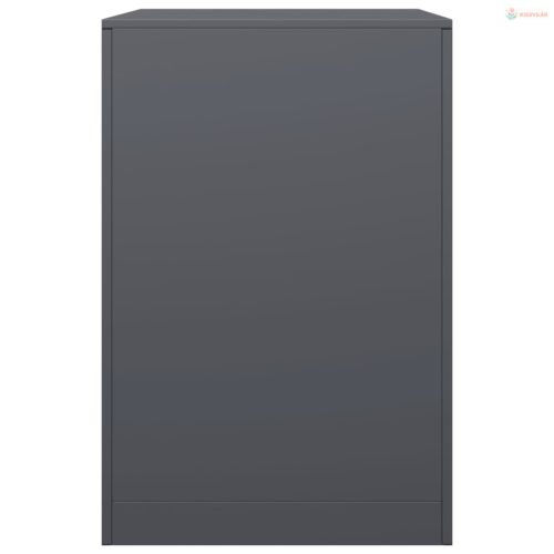 Antracitszürke acél tűzifatároló 60 x 40 x 60 cm