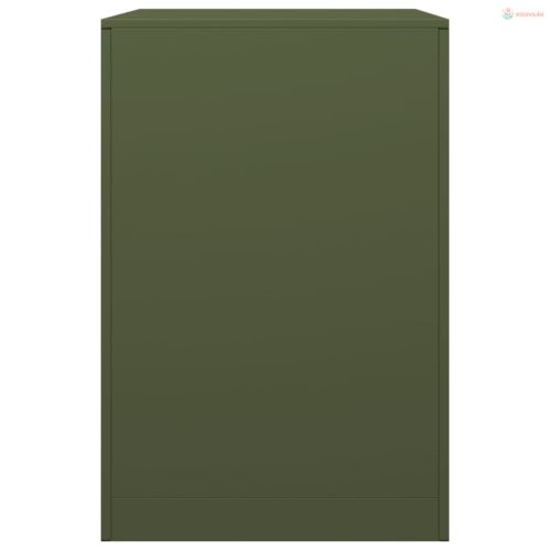 Zöld acél tűzifatároló 60 x 40 x 60 cm