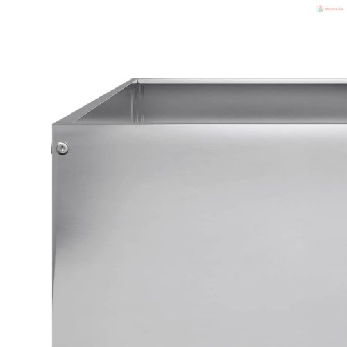 Horganyzott acél kerti magaságyás 100 x 100 x 18,5 cm