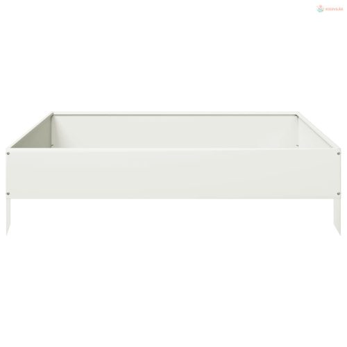 Fehér acél kerti magaságyás 100 x 100 x 26 cm