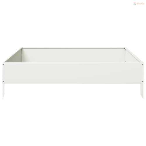Fehér acél kerti magaságyás 100 x 100 x 26 cm