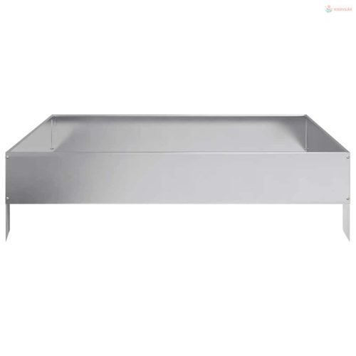 Horganyzott acél kerti magaságyás 100 x 100 x 26 cm