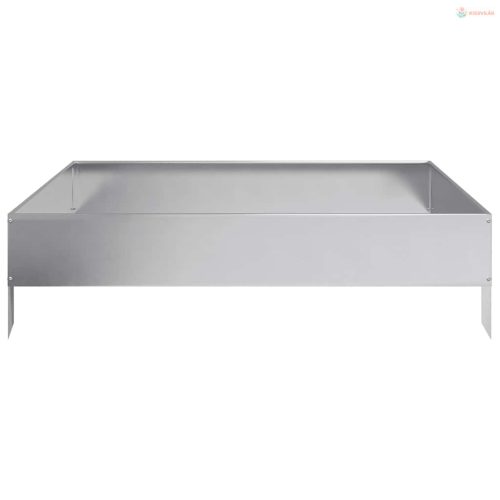 Horganyzott acél kerti magaságyás 100 x 100 x 26 cm