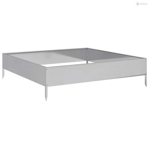 Horganyzott acél kerti magaságyás 100 x 100 x 26 cm