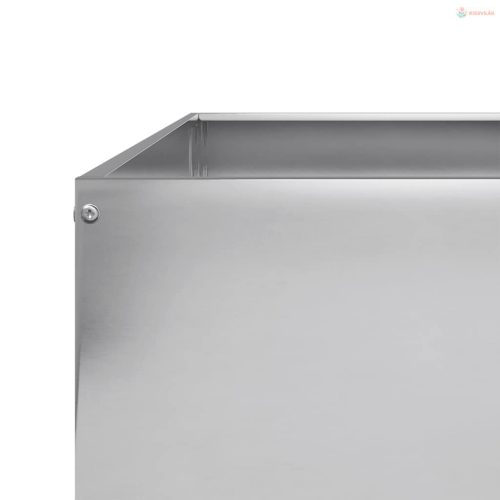 Horganyzott acél kerti magaságyás 100 x 100 x 26 cm