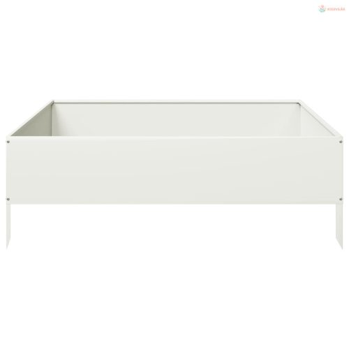 Fehér acél kerti magaságyás 100 x 100 x 33,5 cm