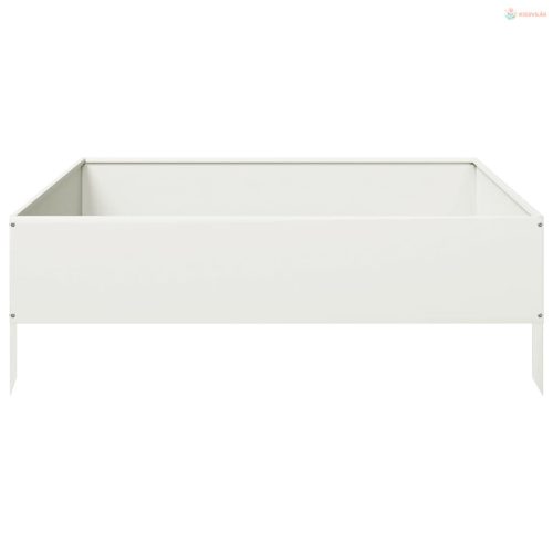 Fehér acél kerti magaságyás 100 x 100 x 33,5 cm