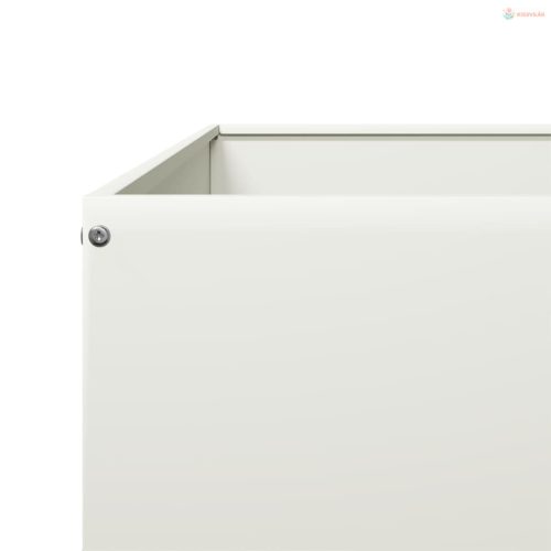 Fehér acél kerti magaságyás 100 x 100 x 33,5 cm