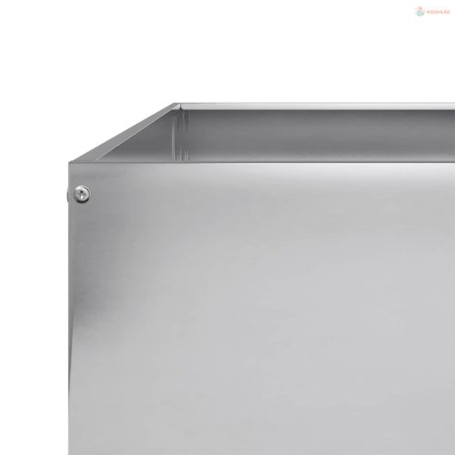 Horganyzott acél kerti magaságyás 100 x 100 x 33,5 cm